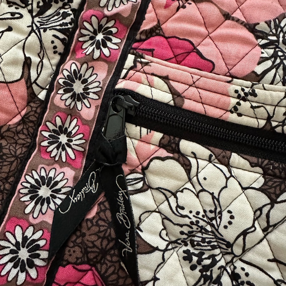 Vera Bradley Floral Quilted Shoulder Bag - Pink and Brown - Picture 2 of 4
